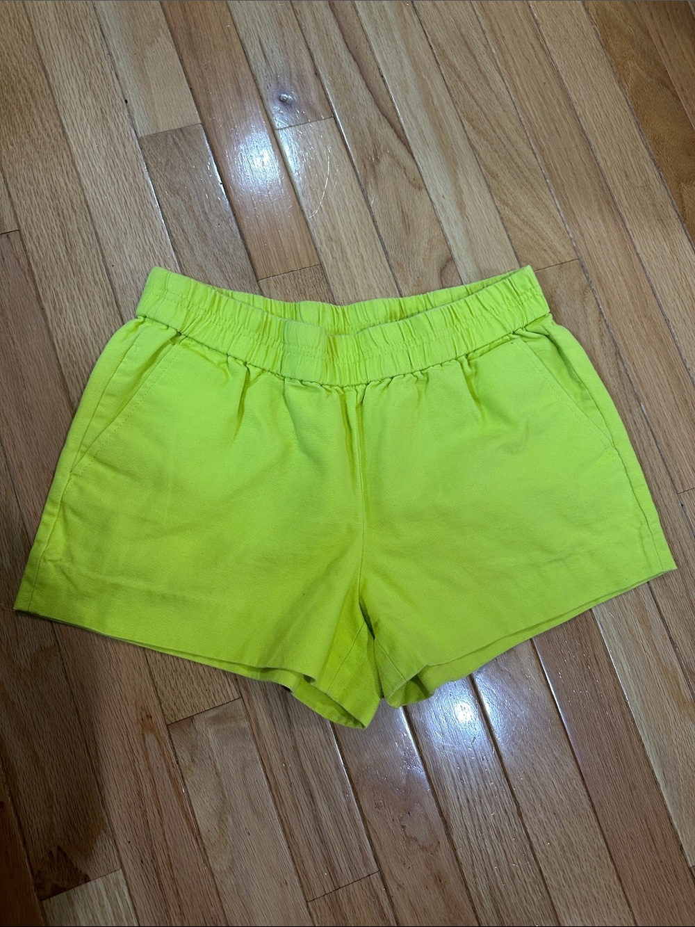 🎆J. Crew Neon Lime Athletic Elastic-Waist Shorts